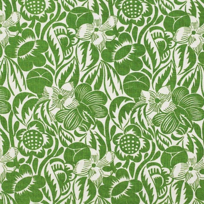 Raoul Dufy Fleurs Etoile Linen in Green